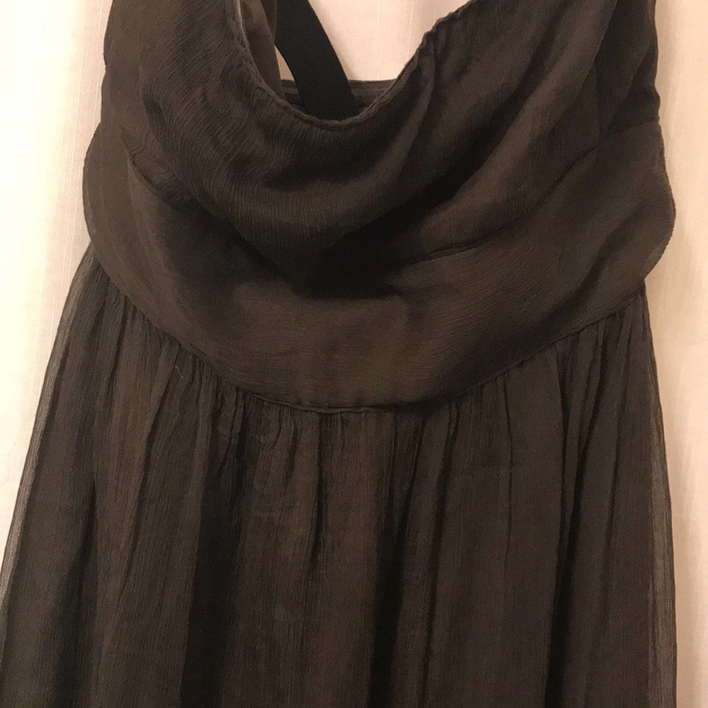 Jcrew brown strapless dress